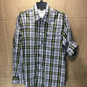 Wrangler Vented Button Front Long Sleeve Shirt Med